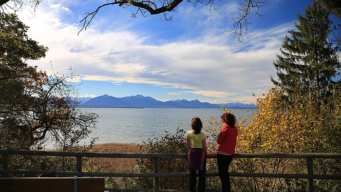 Schöne Chiemsee-Aussicht in Stöttham