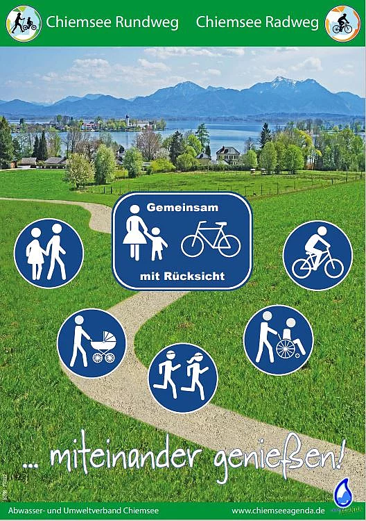 Plakat Gemeinsam radeln und Wandern